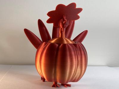 Cute Thanksgiving Turkey in a Pumpkin Print-in-Place