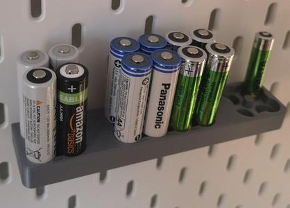 IKEA SKADIS Battery holder - combined AA AAA 16 pcs