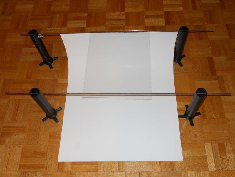 Suspended Glass For Photography - 1-1/4 Inch Pipe Foot