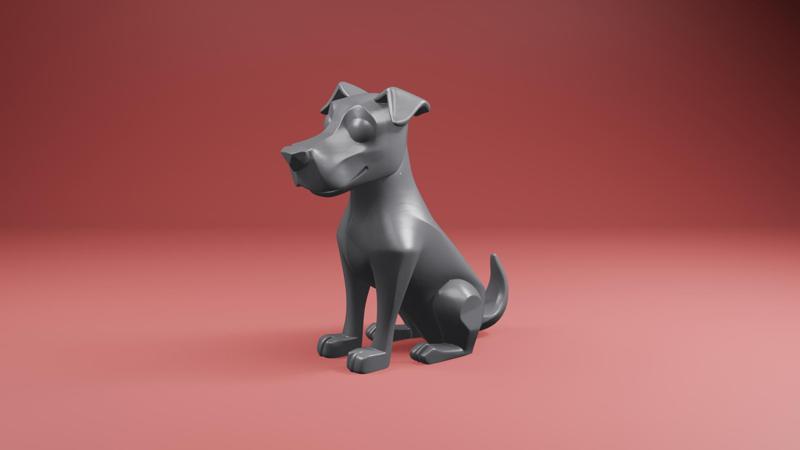 Low Poly Dog – Cute Geometric STL Model for 3D Printing