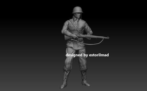 WW2 JAPANESE SOLDIER WITH RIFLE V2