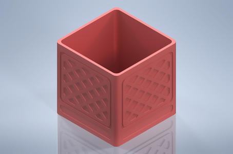 Milk Crate Flower Pot