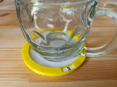 Coaster with counter