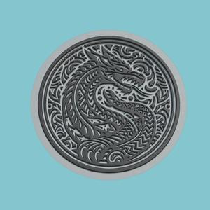 Komodo dragon Medallion Komodo dragon 3d Print Model
