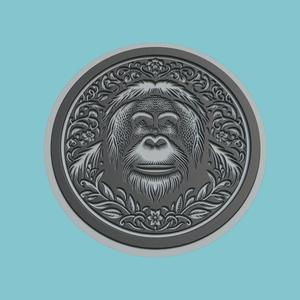 Orangutan Medallion Orangutan 3d Print Model
