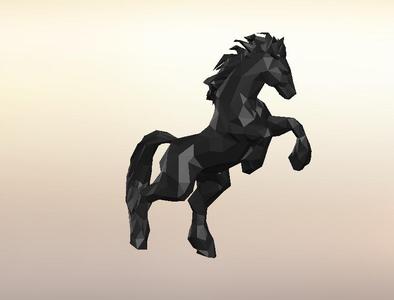 Horse L32 - Low Poly - Excellent Design - Decor