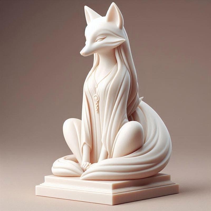 1675 Fox Spirit Woman in Pu Song Ling Style, magic, dragon, fantasy, wood, gnome, gorgon, warrior, wild, fox, monster, cat, dog, fair, witch, werewolf, horror, beast, gothic, troll