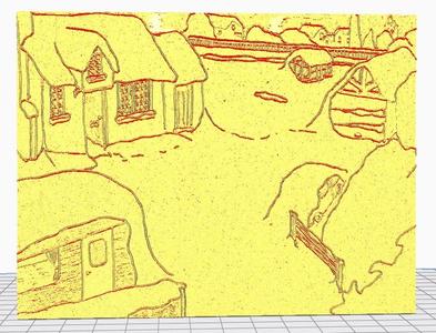 Street snow Lithoplane