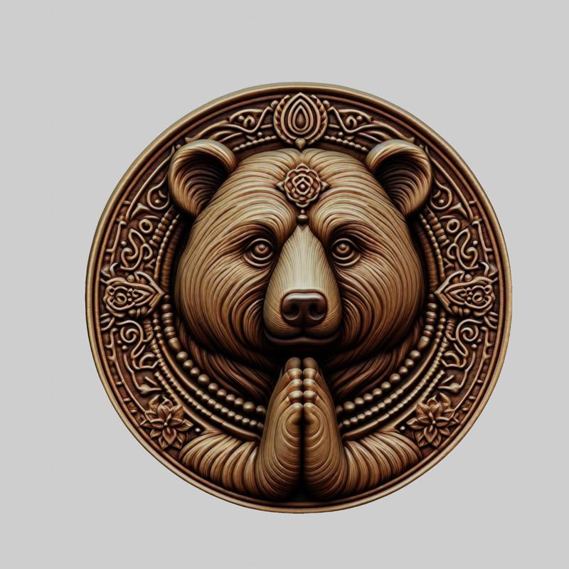 Yogi Bear Cartoon Medallion for CNC Router Laser & 3D Printer