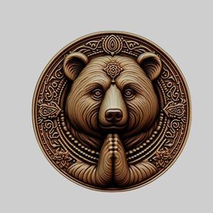 Yogi Bear Cartoon Medallion for CNC Router Laser & 3D Printer