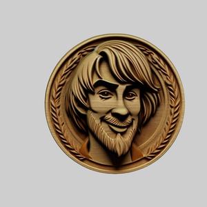 Shaggy Rogers Cartoon Medallion for CNC Router Laser & 3D Printer