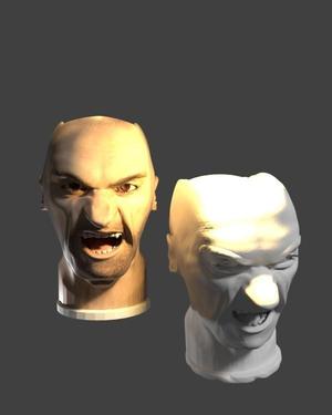 Haloween candleholder - horror face