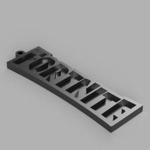 Fortnite logo keychain