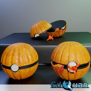 Pumpkin pokeball Halloween