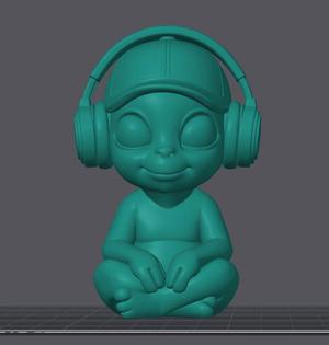 Alien-Con-Earphones-AlienSittingHeadphones
