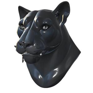 Glossy Black Panther Head