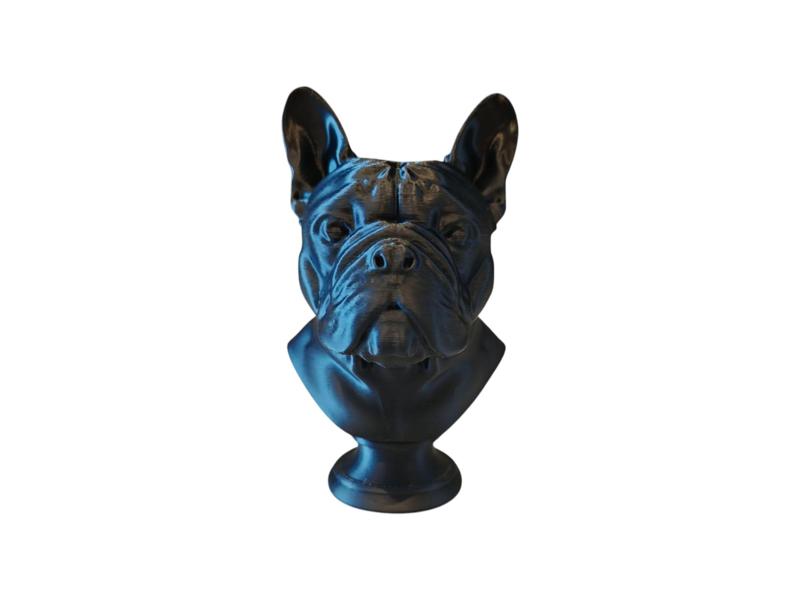 French Bulldog Head Statue