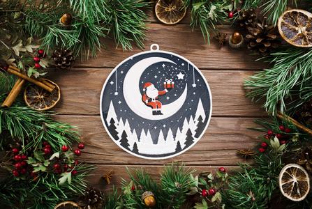 Hueforge - Christmas Bauble Tree Ornament 8 cm