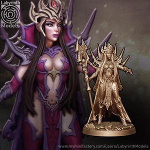 Dark Elf Priestess - 32mm scale