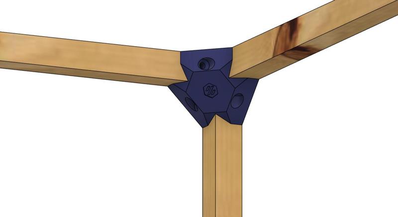 Wooden Printer Enclosure Corner piece