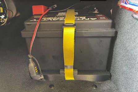 Hold Down Clamp for H5/Group 47 Battery in a Lotus Elise 