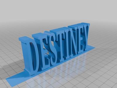 Destiney desk tag