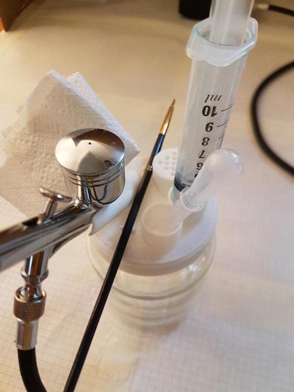 Airbrush Cleaning Pot - Lid for veggie jars.