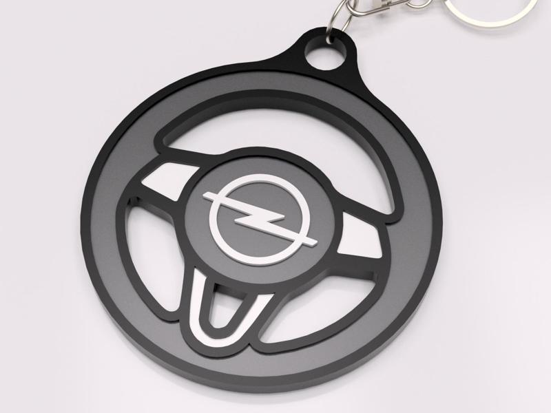 Opel Steering Wheel Keychain