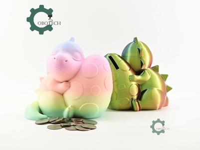 Cobotech Sleeping Dinosaur With Egg Piggy Bank - Desk Decor - Coin Bank Gifts