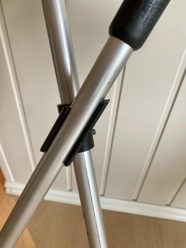 Crutch holder for 22mm tubes