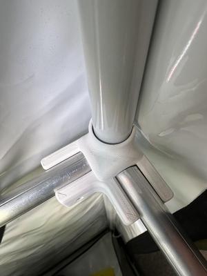 22 mm tube (tent) to 15,5mm aluminum tube