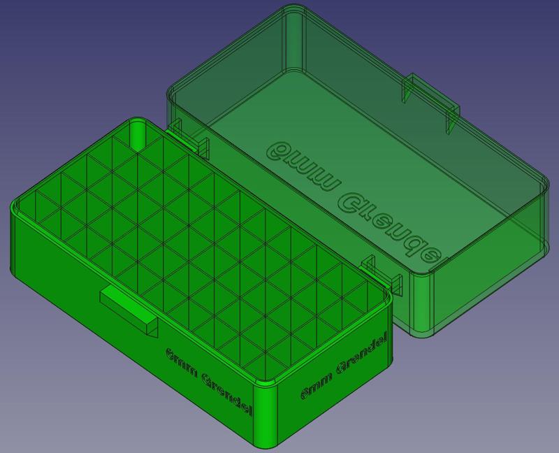 6mm Grendel, Spring Latch, PIP Hinge Modular Ammo Box