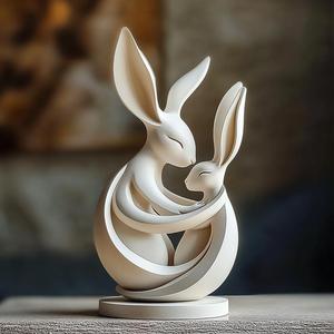 Fluffy Bunny Decoration – Cozy Holiday Accent