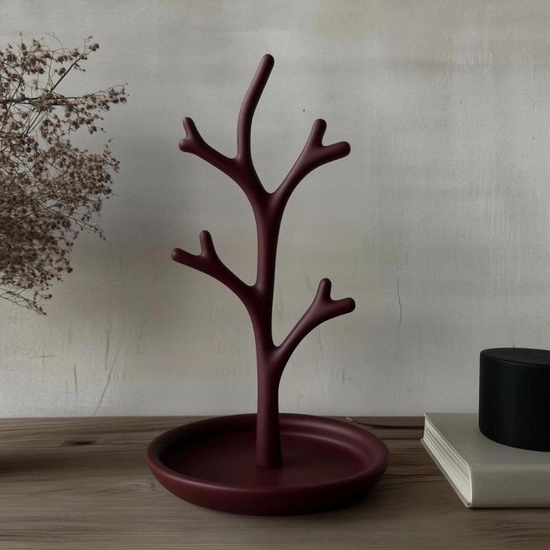 Terracotta Tree Jewelry Holder – Contemporary Decorative Stand