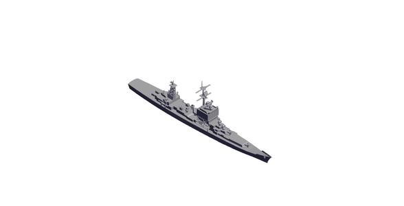 1/2400 Scale USS Long Beach CGN-9 1980.stl