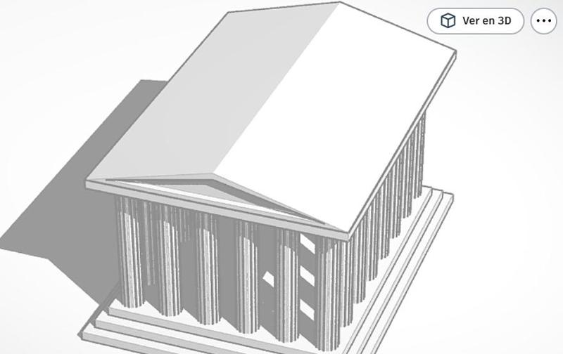 Modelo 3d del parthenon