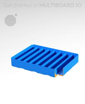 4x3x0.75 - Curved - Double Divided Bin - Multibin Insert