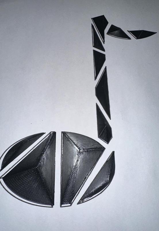 Music Eighth Note 3D Geometric Wall Art