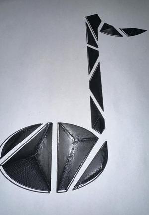 Music Eighth Note 3D Geometric Wall Art