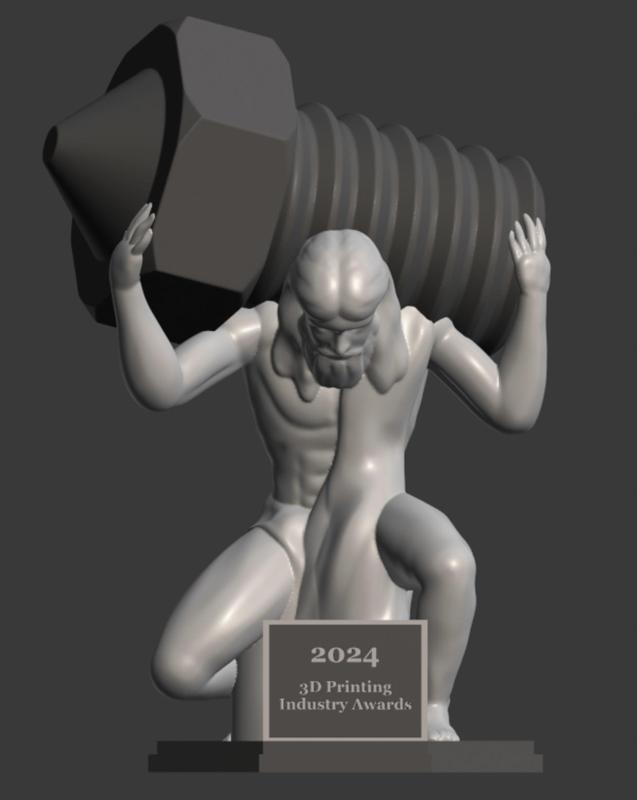 2024 3D Printing Industry Awards Trophy - Atlas