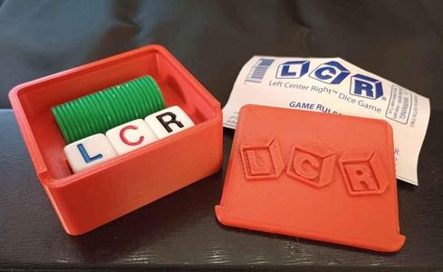 Remastered Left Center Right Dice Box and Combined Logo/Lid