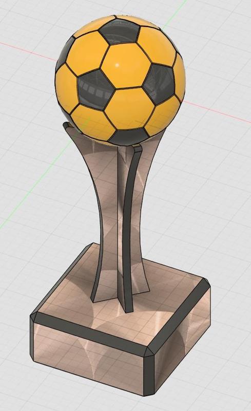 Pokal mit Fußball / cup with soccerball