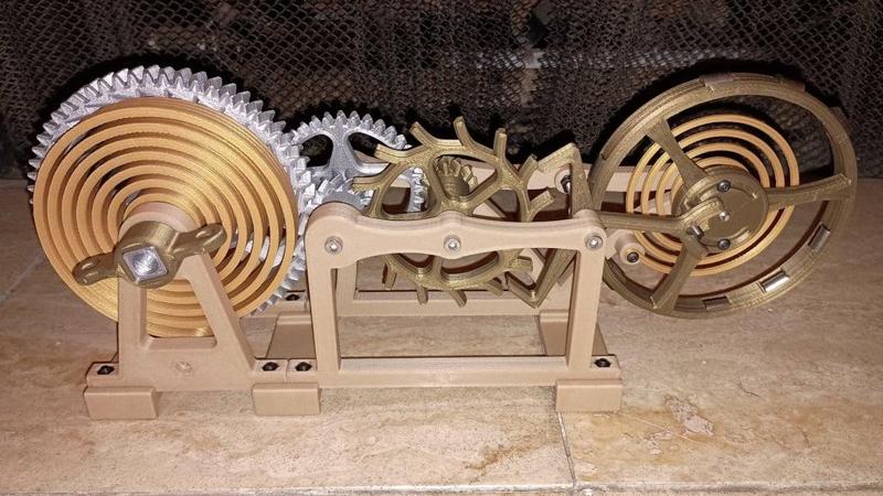 Watch Escapement Desk Toy Herringbone Variation