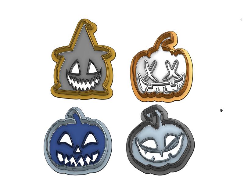 Cookie cutter - halloween pumpkins (set)