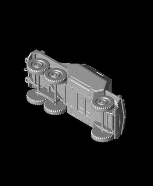 1/87 Scale Jeep MT 6x6 T24 Armored Scout Car.stl