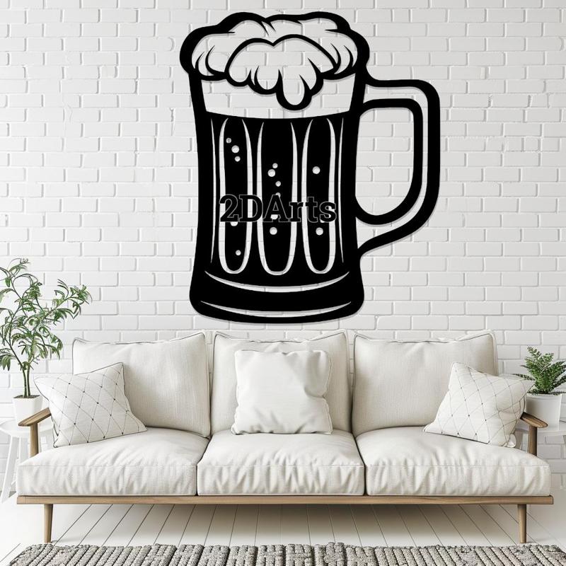 Beer Wall Window Art Silhouette 