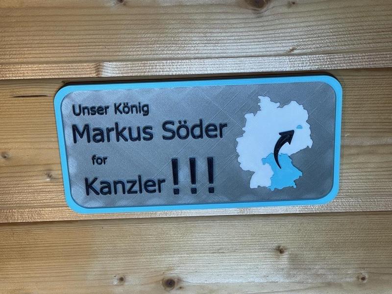 Söder for Kanzler plate / sign / Schild