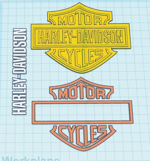 Harley Davidson wall art single extruder