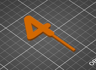 No.4 Cake Topper