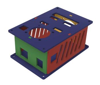 Arduino UNO + CNC Shield v3 Laser Cut/3D Printed Case with 2x30mm Fans Mountings